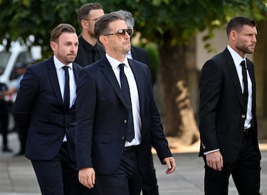 Michael Edwards llega al funeral de Diogo Jota y su hermano André Silva en la Igreja Matriz de Gondomar el 5 de julio de 2025 en Gondomar, Portugal.