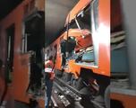 Así quedó el convoy del Metro de la CDMX tras el choque en la Línea 3