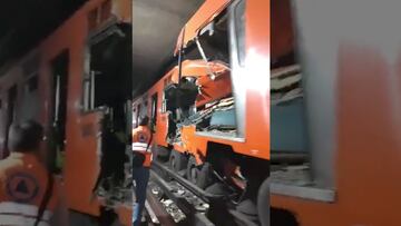 Así quedó el convoy del Metro de la CDMX tras el choque en la Línea 3