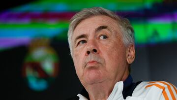 The Italian coach sat down in front of the press ahead of Real Madrid’s LaLiga game against Celta Vigo.