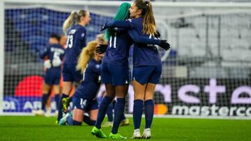 El PSG celebra su victoria ante el Olympique Lyon.