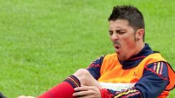 Villa se entrena fuerte de cara al Mundial de Sudáfrica