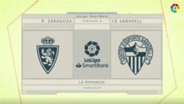 Resumen del Zaragoza vs Sabadell de la Liga SmartBank