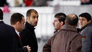 <b>EXPULSADO. </b>Guardiola, tras ser expulsado en Almería.
