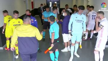 Lucas y Carvajal bajaron a pedir explicaciones a Munera en el túnel por la mano de Parejo