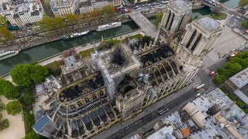 Las imágenes más impactantes de Notre Dame en 360 después del incendio