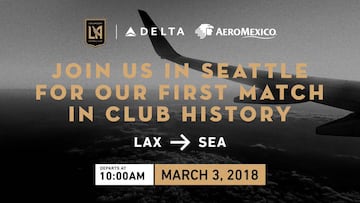 Con la finalidad de apoyar a Los Angeles FC en su primer partido en la historia de la MLS, el club está regalando un viaje exclusivo Black & Gold, Delta, con experiencia exclusiva a Seattle.