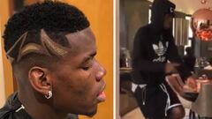 El futbolista Paul Pogba con su nuevo look y bailando