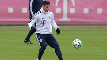 Heynckes cuida a James antes del juego de Champions