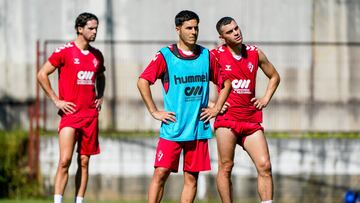 Tejero y Rahmani durante un entrenamiento en Atxabalpe