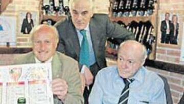 <b>LOS VETERANOS, OPTIMISTAS. </b>Zoco, Pantaleón, Peinado, Di Stéfano y Pachín apuestan por un Madrid campeón de Liga.