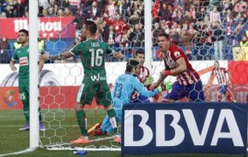 Giménez celebra el 1-1.