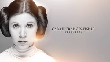 Captura del vídeo homenaje a Carrie Fisher en La Star Wars Celebration