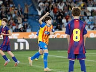 28/12/2025 FUTBOL SEGUNDA DIVISION TEMPORADA 25/26 LAS PALMAS LA LIGA FC FUTURES PARTIDO BARCELONA - VALENCIA