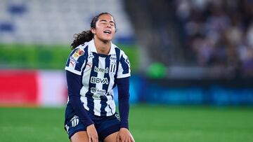 Diana Garcia of Monterrey during the 14th round match between Monterrey and FC Juarez as part of the Torneo Clausura 2025, Liga MX Femenil at BBVA Bancomer Stadium on March 24, 2025 in Monterrey, Nuevo Leon, Mexico.