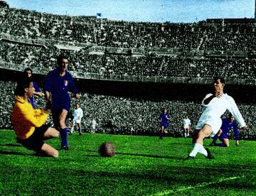 El 30 de mayo de 1957 se jugó la final de la Copa de Europa entre Real Madrid y Fiorentina. El Real Madrid se alza con su segunda Copa de Europa tras vencer a los italianos 2-0 con goles de Alfredo Di Stéfano y Paco Gento.