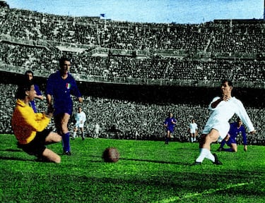 El 30 de mayo de 1957 se jug la final de la Copa de Europa entre Real Madrid y Fiorentina. El Real Madrid se alza con su segunda Copa de Europa tras vencer a los italianos 2-0 con goles de Alfredo Di Stfano y Paco Gento.