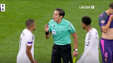 Ya conoce a los árbitros españoles: vean la primera amarilla a Vinicius que encolerizó al Bernabéu