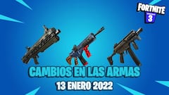 Fortnite: nuevos cambios en el Subfusil Aguijón, Fusil de Asalto MK7 y Escopeta Automática