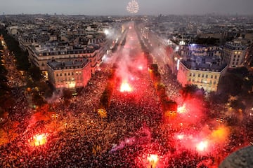 Celebración en las calles de París. 