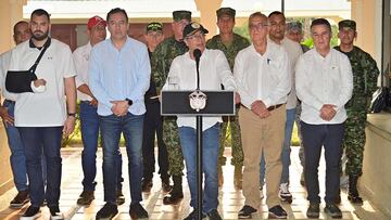 Presidente Gustavo Petro al término del Consejo de Seguridad en Caucasia, Antioquia