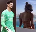 El vídeo de Courtois, junto a su novia, que muestra su habitación de lujo en Dubái