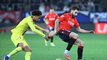 Moncayola durante el partido del sábado ante el Villarreal.