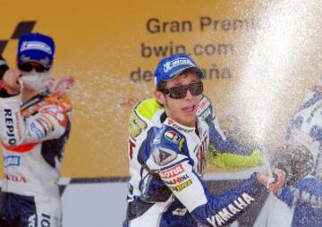 Valentino Rossi se proclamó campeón del GP de españa en 2007.