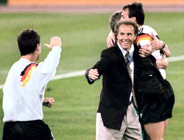 En 1985 es elegido para dirigir a la Selección de Alemania. Dirigió al combinado alemán en dos fases finales de Mundiales, llegando a la final en ambas, perdiendo la primera, ante Argentina en México 86, y ganando la segunda de ellas, también en la final contra Argentina, en Italia 90. 