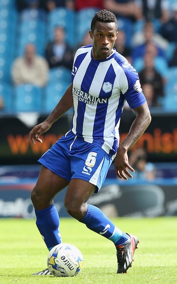 José Semedo en un partido entre el Sheffield Wednesday y el Nottingham Forest.