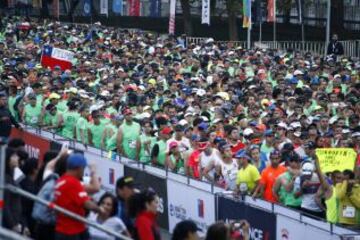 En la Alameda Bernardo O higgins, se dio inicio a una nueva versión de la Maraton de Santiago.