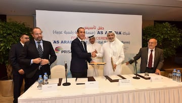 03/08/17  AS ARABIA ASARABIA EDICION DIGITAL
 ACUERDO FIRMA ENTRE DIARIO AS DIARIOAS Y DAR AL SHARQ GROUP EN DOHA
 
  *** Local Caption *** * MANUEL MIRAT CONSEJERO DELEGADO GRUPO PRISA * ABDULLATIF AL MAHMOUD DIRECTOR EJECUTIVO DE       DASG
 * ALFREDO R