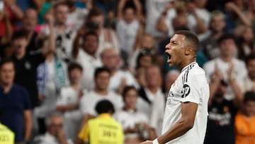 Mbappé celebró asi su segundo gol al Betis.