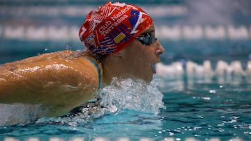 Erika Villaécija, en su reaparición como nadadora del CN Terrassa.