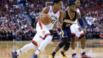 Los Raptors remontan 17 pts en la exhibición de George (39)