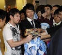 Messi es recibido por centenares de fans para el amistoso con Japón