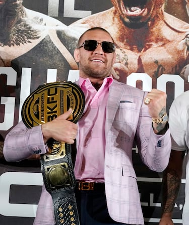 Conor Mcgregor, protagonista de la rueda prensa en el Hotel Hard Rock, presentando la velada de Bare Knuckle Fighting Championship (BKFC) entre Franco Tenaglia y Tony Soto.