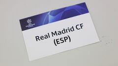 Papeleta del Real Madrid en un sorteo de Champions.