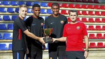 Deulofeu, Semedo, Marlon y Valverde, con el Gamper, en el que se estrenan.