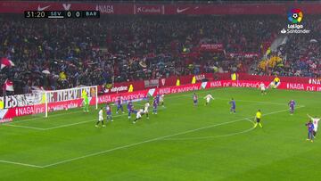 La notable jugada preparada del Sevilla ante Barça: ¡golazo!