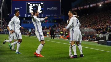 Celebración del 1-0 obra de Cristiano Ronaldo.