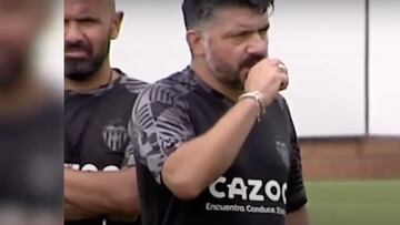 Gattuso es captado fumando en pleno entrenamiento