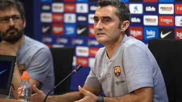 Valverde, en rueda de prensa.