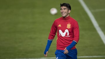 Carlos Soler, con la Slecci&oacute;n sub-21.