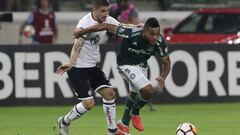 El delantero Miguel Borja anot&oacute; en la victoria de Palmeiras contra Colo Colo y lleg&oacute; a 14 goles en Copa Libertadores. Es el quinto goleador colombiano.