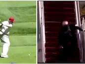 El hijo de Trump comparte este meme de la caída de Biden en el avión y suma millones de visitas