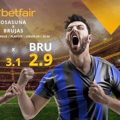 CA Osasuna vs. Club Brujas: horario, TV, estadísticas, clasificación y pronósticos
