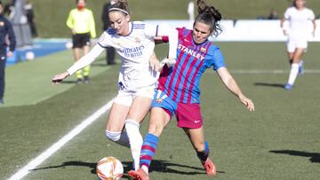 Asllani y Pereira, jugadoras del Real Madrid y del Barça.