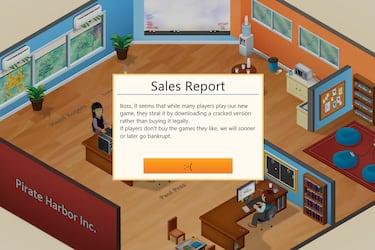 Game Dev Tycoon simula la quiebra del estudio en su versión pirateada