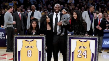 La mezcla de los dorsales que utiliz&oacute; Kobe Bryant durante su carrera en la NBA permitieron que el 24 de agosto se celebrara el D&iacute;a de Kobe Bryant en la ciudad de Los &Aacute;ngeles.